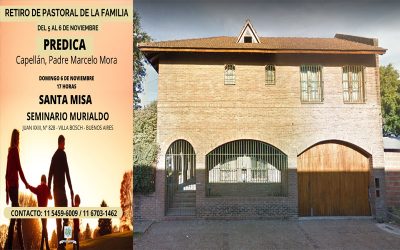 Retiro de Pastoral de la Familia, se desarrollará el próximo fin de semana en la provincia de Buenos Aires