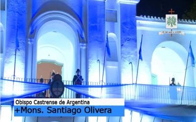 Mons. Olivera | Nuestra Nación creyente, siempre juró ante Dios, su pabellón seguir, pidamos a María para que nos ayude a portarla con respeto, perpetuando así el legado de su creador