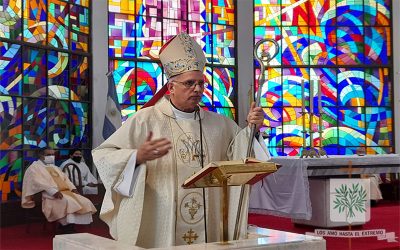 Mons. Olivera | Tras ser diagnosticado con COVID-19, continúa estable y evolucionando favorablemente, agradece las oraciones y transmite su Bendición a todos