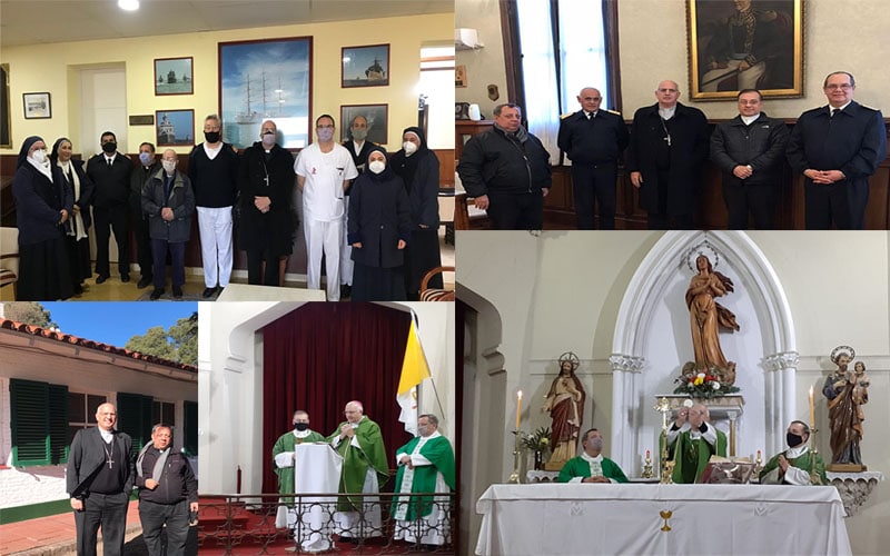 Puerto Belgrano | Mons. Olivera visitó el COAA, la Jefatura de la BNPB el HNPB y la Parroquia Ntra. Sra. Stella Maris