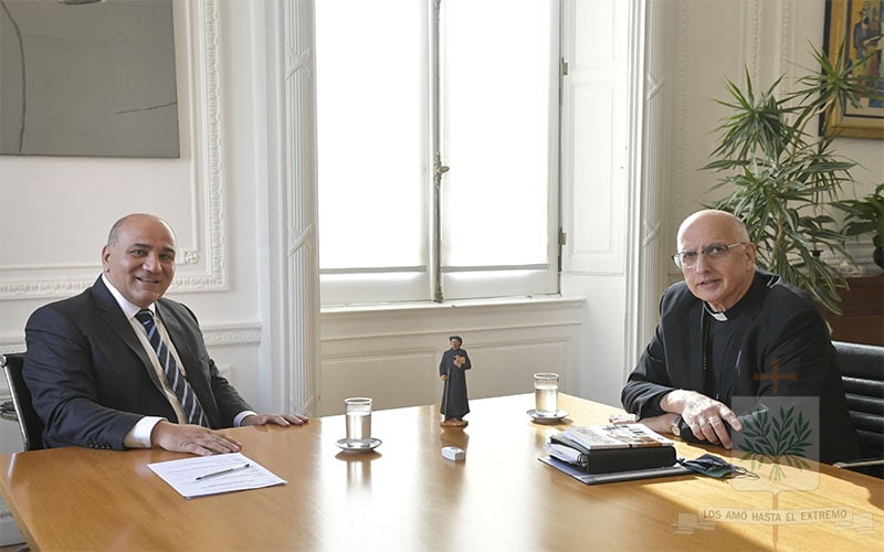 CABA | El Obispo Castrense de Argentina fue recibido por el Jefe de Gabinete de Ministros Manzur en Casa Rosada