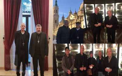 España | Mons. Olivera visitó al Arzobispo de Zaragoza y el Santuario de los 51 Misioneros Claretianos Mártires de Barbastro