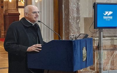 Mons. Olivera recibió Diploma de Honor del Senado por su tarea en el regreso de Ntra. Sra. de Luján Malvinera
