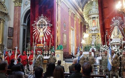Salta | Fieles castrenses participaron de la Santa Misa de preparación para la solemnidad del Señor y la Virgen del Milagro