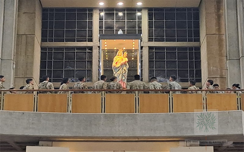 Buenos Aires | Cadetes de la Compañía de Ingenieros del CMN peregrinaron al Santuario de la Virgen del Rosario en San Nicolás de los Arroyos