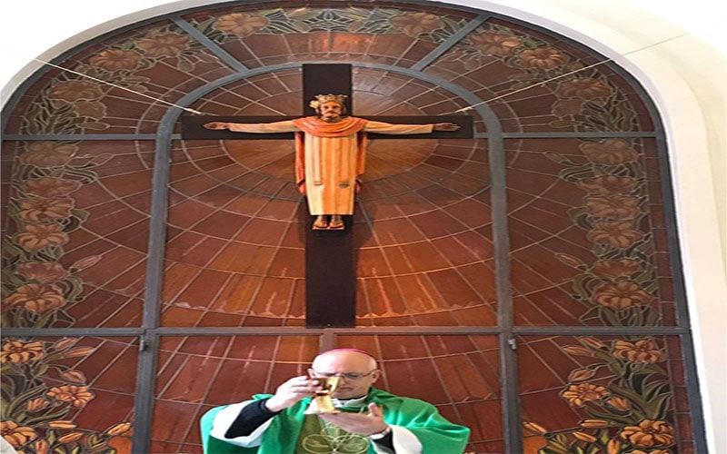 CABA | El Obispo Castrense de Argentina presidió la primera Santa Misa en la Capilla Cristo Rey de Casa Rosada