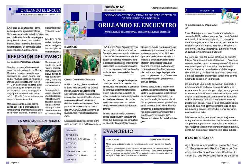 Orillando el Encuentro N° 148