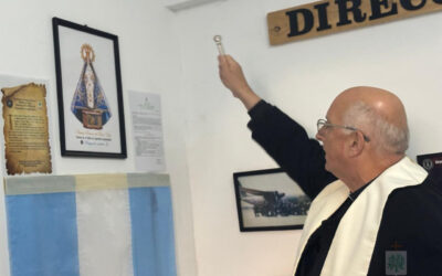 BUENOS AIRES | Mons. Olivera realizó visita Pastoral a la PSA y entronizó y bendijo a su Santa Patrona en Ezeiza