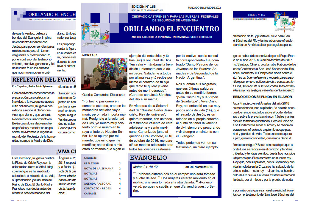 Orillando el Encuentro N° 166