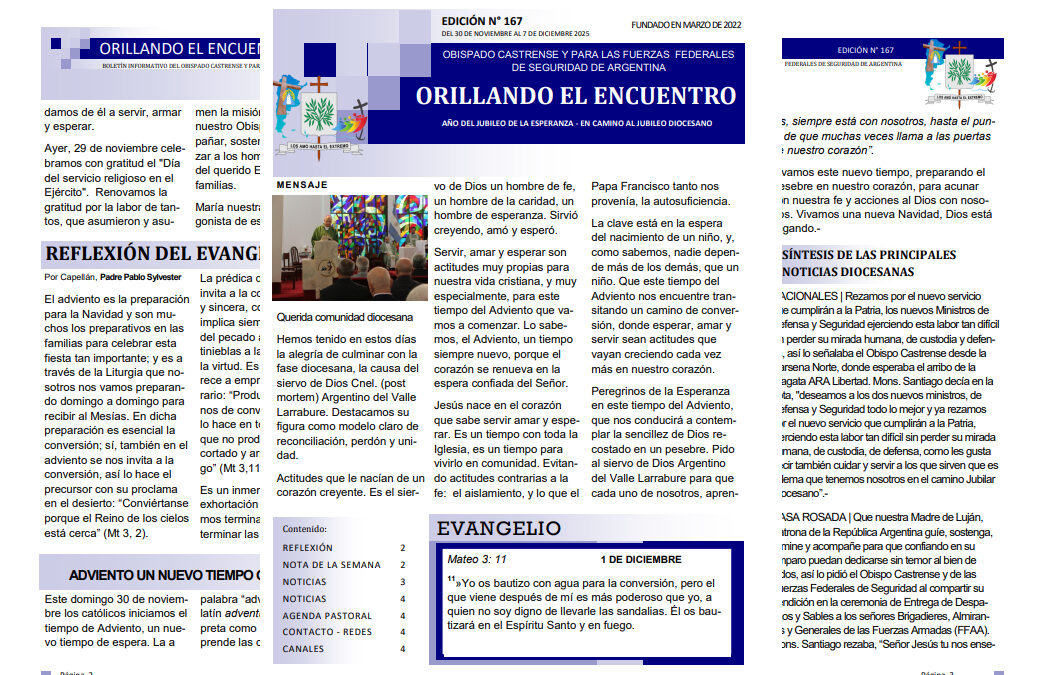 Orillando el Encuentro N° 167