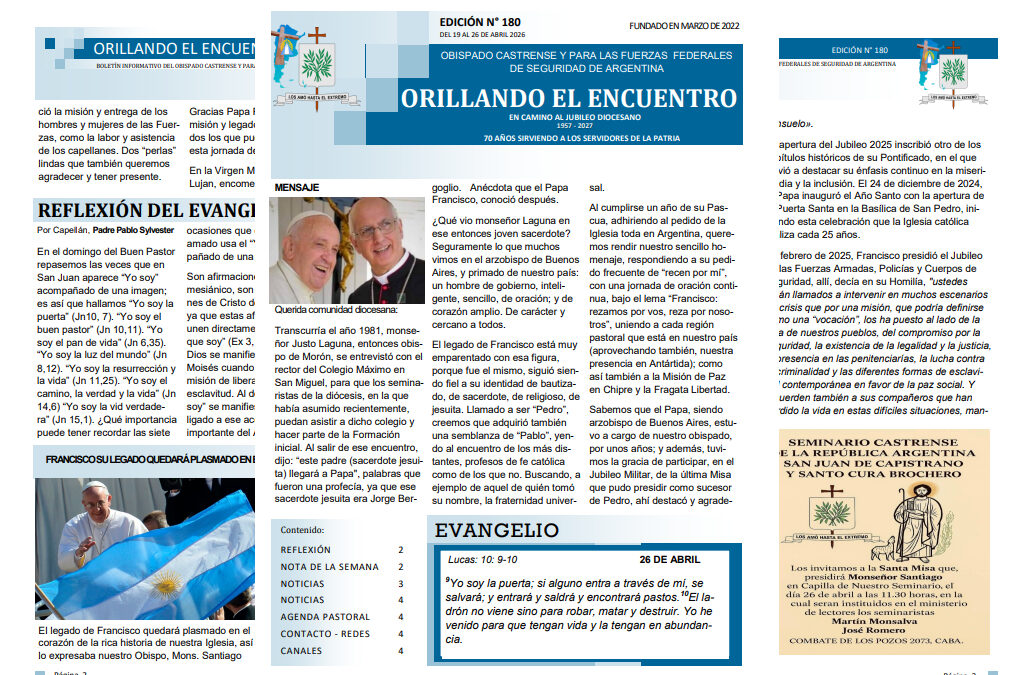 Orillando el Encuentro N° 180